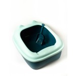Large Comfort Plus Semi Closed Cat Litter Box with Scoop