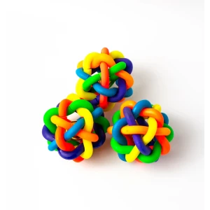 Dog Colorful Rubber Chew with Bell - Big